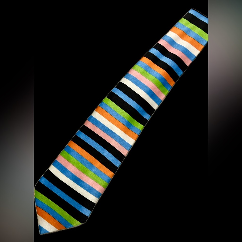 Gene Meyer Retro Multicolor Striped Men's Tie